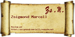 Zsigmond Marcell névjegykártya